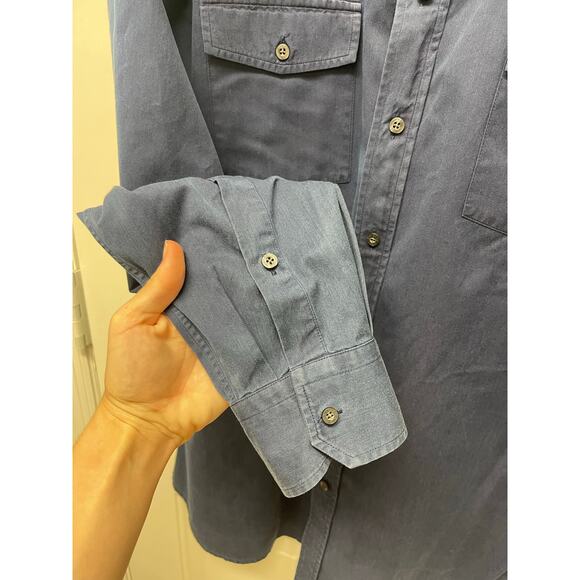 Teddy Stratford The Zip Fit Button down shirt navy blue size 6/XXL - Picture 5 of 8